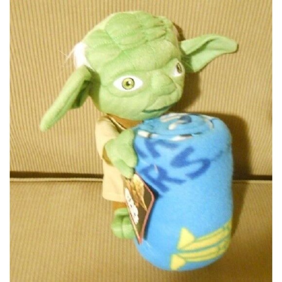 Lucasfilm Other - New Yoda Star Wars Plush Doll Fleece Throw Gift Blanket Pillow Jedi Knight SOFT